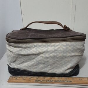MYRA BAG Stylish Brown and Cream Make-up/ Toiletry Bag